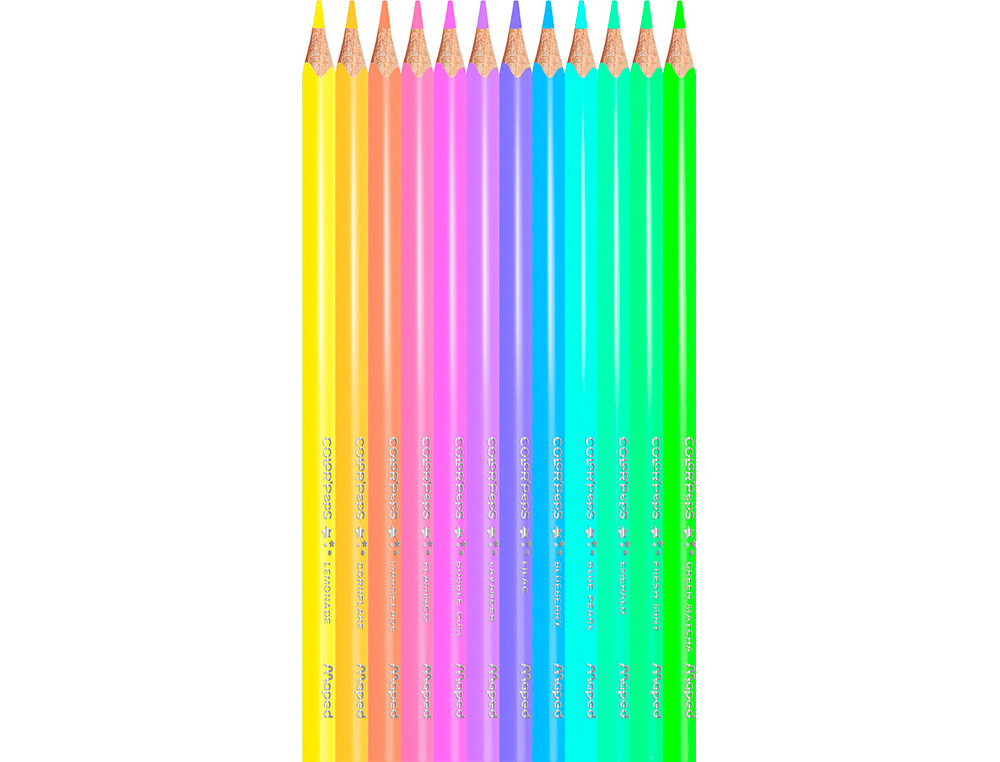 CRAYON COULEUR MAPED  COLOR' PEPS COULEUR PASTEL CARTON 12 UN