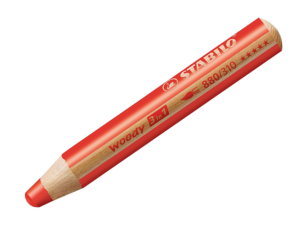 CRAYON COULEUR STABILO WOODY MULTI TALENTS 10 CRAYONS 3 EN 1 ARTY + 1 TAILLE CRAYON