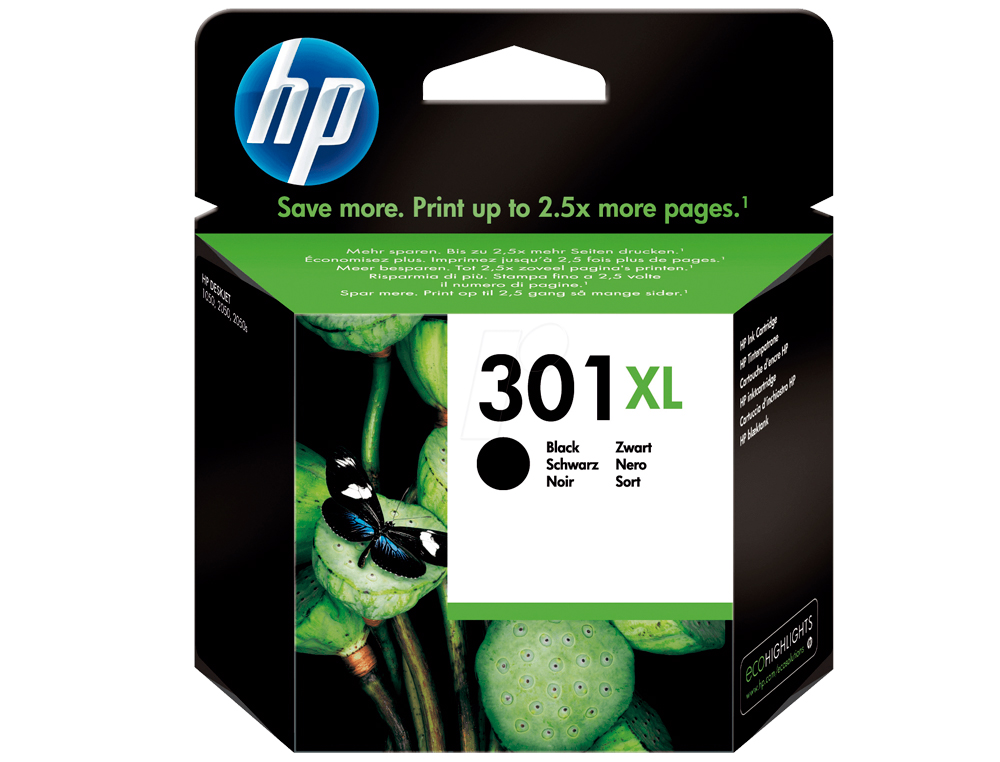 CARTOUCHE HP 301XL JET D'ENCRE CH563EE COULEUR NOIR HAUTE CAPACITÉ 480P