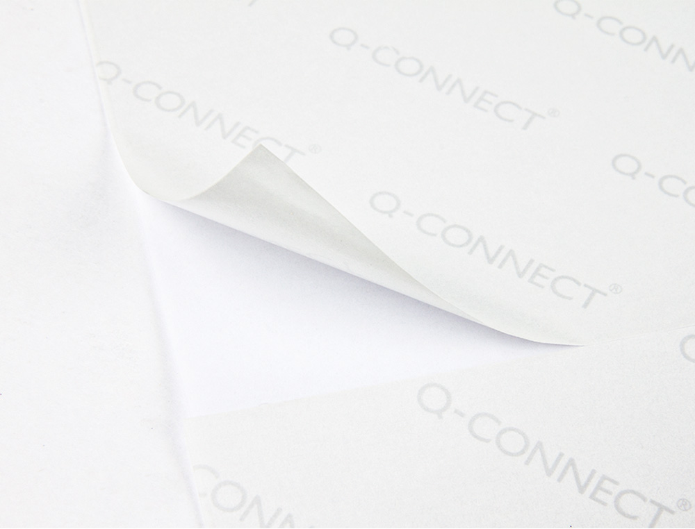 TIQUETTE ADHSIVE Q-CONNECT 63.5X38.1MM COINS ARRONDIS IMPRIMANTE JET D'ENCRE LASER COPIEUR 100 FEUILLES 2100 UNITS