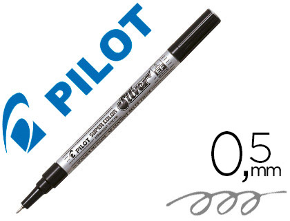 MARQUEUR PILOT FEUTRE PERMANENT ENCRE MTALLIQUE POINTE NON BISEAUTE EXTRA FINE POLYACTATE 0.5MM ARGENT