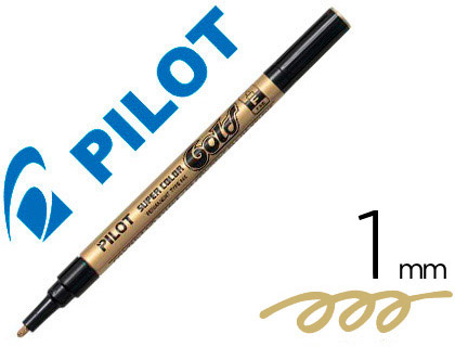 MARQUEUR PILOT FEUTRE PERMANENT ENCRE MTALLIQUE POINTE FINENON BISEAUTE 4MM OR
