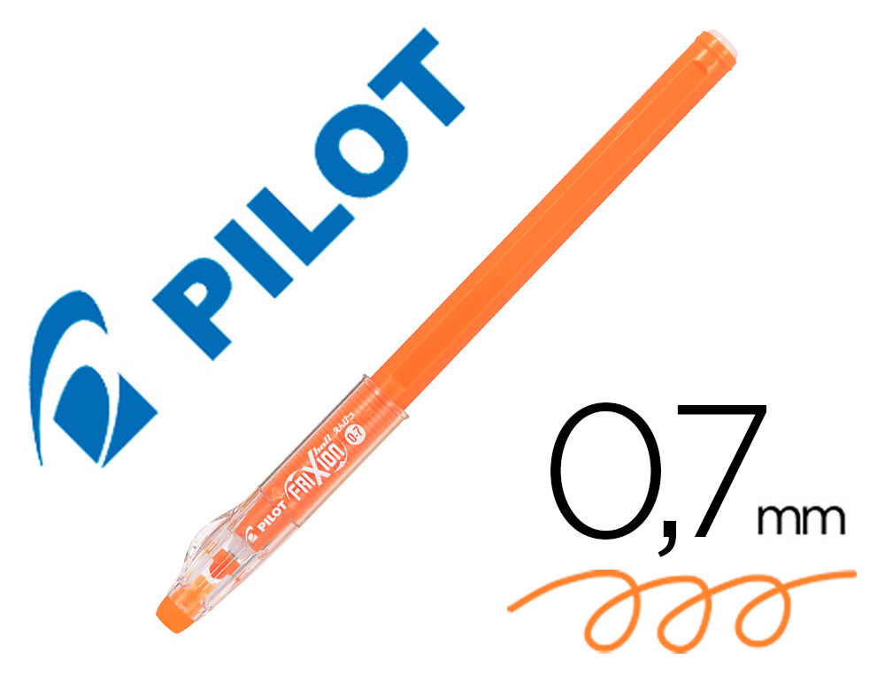 FRIXION BALL STICK ROLLER ENCRE GEL ORANGE 0.7 MM