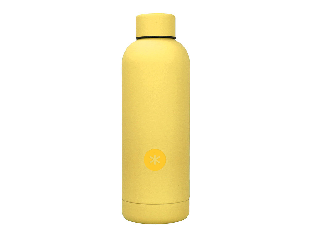 BOUTEILLE ISOTHERME ANTARTIK ACIER INOXYDABLE SANS BPA     500ML COLORIS JAUNE