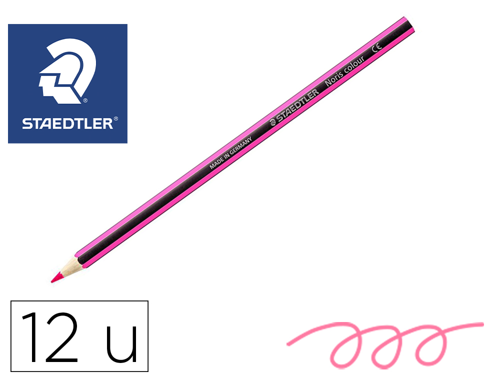 CRAYONS STAEDTLER NORIS COLOUR 185 COLORIS ROSE       POCHETTE DE 12