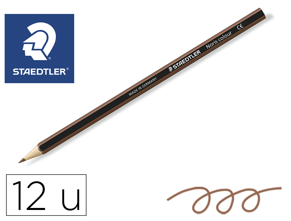 CRAYONS STAEDTLER NORIS COLOUR 185 COLORIS MARRON     POCHETTE DE 12