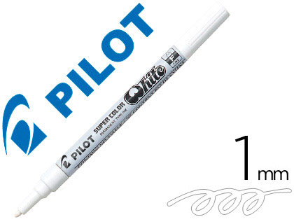 MARQUEUR PILOT FEUTRE PERMANENT ENCRE MTALLIQUE POINTE FINENON BISEAUTE POLYACTATE 4MM BLANC