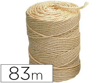 FICELLE SISAL COLOGIQUE LIDERPAPEL 2/3 FILS IDAL COLIS TRAVAUX MANUELS DCORATION ROULEAU 1/2KG LONGUEUR 83M CRU