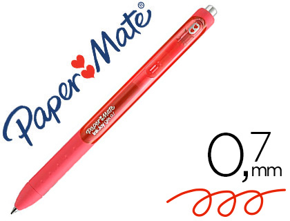 ROLLER PAPER MATE INKJOY GEL 600ST POINTE MOYENNE 0.7MM COLORIS ROUGE