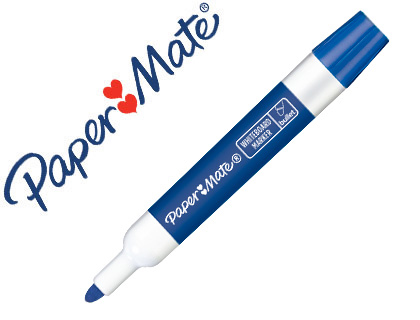 MARQUEUR PAPER MATE EFFACABLE TABLEAU BLANC POINTE OGIVE    COLORIS BLEU