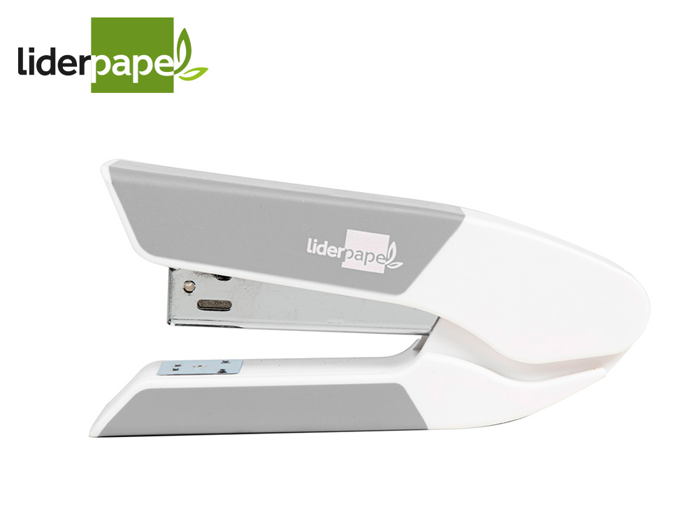 AGRAFEUSE BUREAU LIDERPAPEL 35X65X130MM 20 FEUILLES       AGRAFES 26/6 1000 AGRAFES     COLORIS GRIS