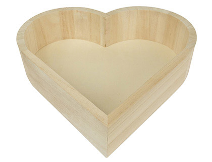PLATEAU EN BOIS GRAINE CRATIVE 220X190X50MM FORME COEUR