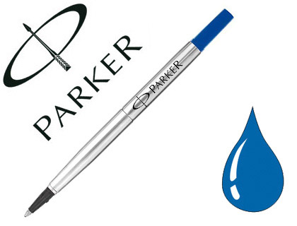 RECHARGE PARKER ROLLER LARGEUR FINE COLORIS BLEU