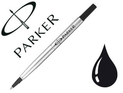 RECHARGE PARKER ROLLER LARGEUR FINE COLORIS NOIR