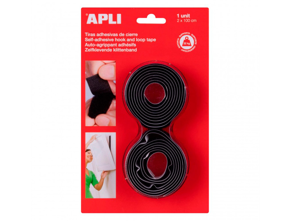 BANDES APLI AUTO AGRIPPANTES ADH 20MMX1M NOIR