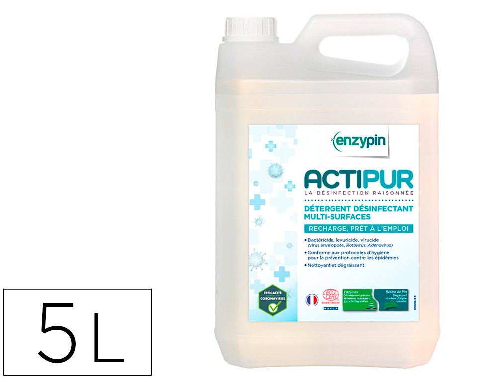 DETERGENT DESINFECTANT MULTI-SURFACES ACTIPUR        ECOCERT PAE 5L