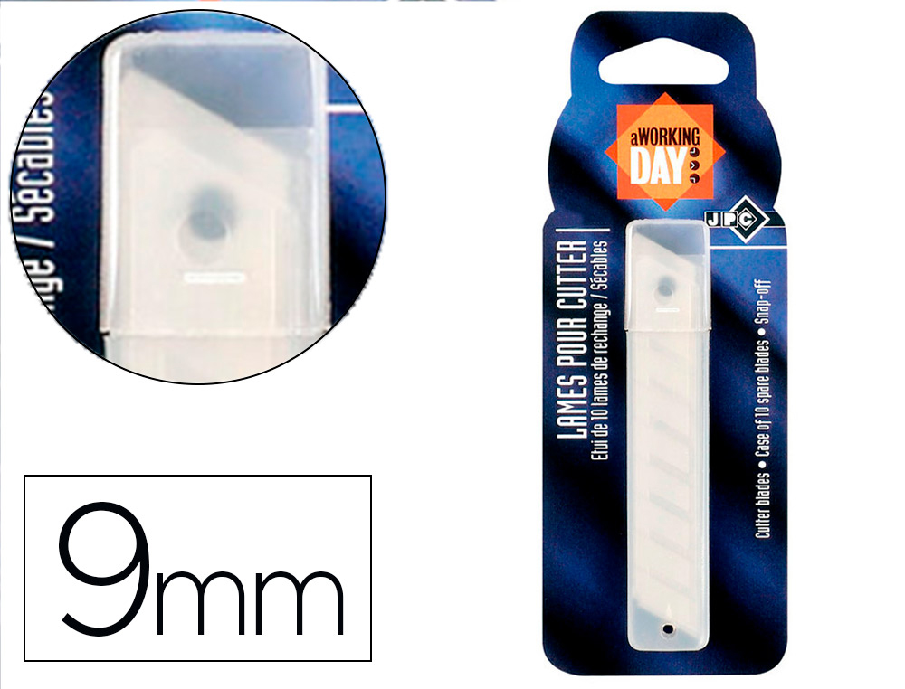 LAME RECHANGE JPC CUTTER ACIER INOXYDABLE 9MM ETUI DE  10