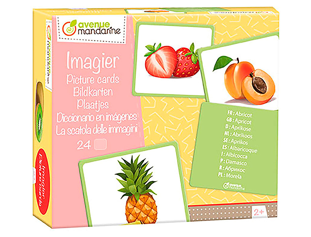 IMAGIER CLAIREFONTAINE FRUITS - 24 IMAGES EN CARTON  PAIS   DIMENSIONS 11,5X12,7 CM