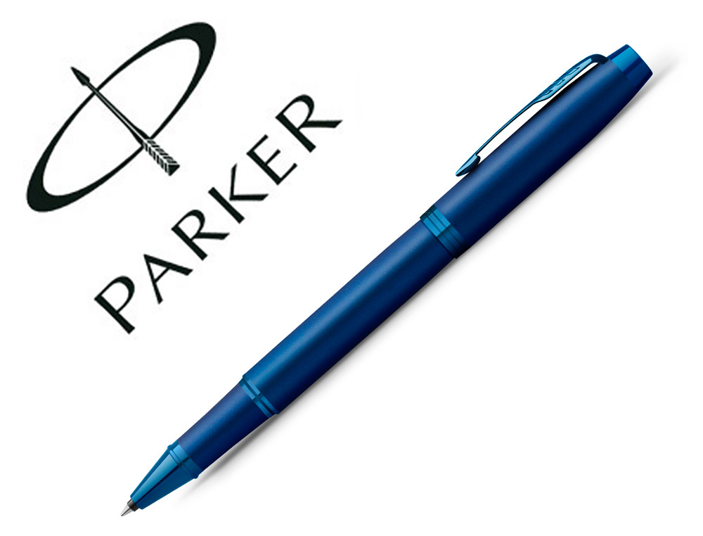 STYLO ROLLER PARKER IM MONOCHROME BLEU POINTE FINE   ENCRE BLEU ETUI CADEAU