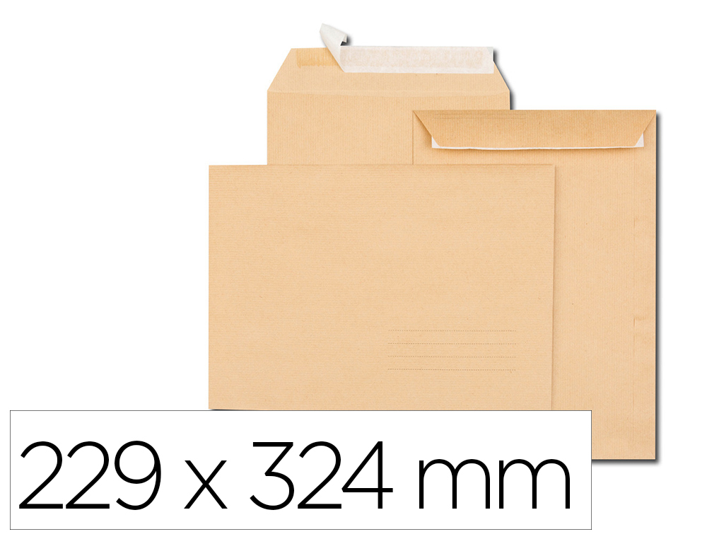 POCHETTE KRAFT GPV 85G C4 229X324MM BANDE ADHESIVE      PAQUET 25 UNITES