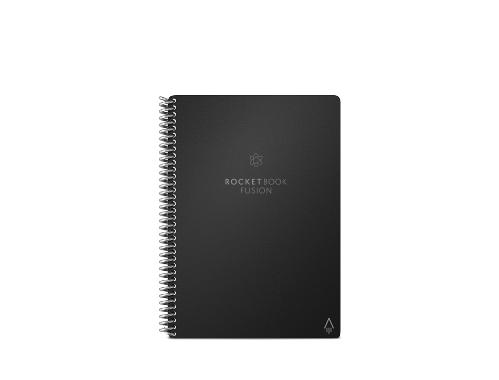 CAHIER CONNECTE BIC ROCKETBOOK FUSION EXECUTIVE   REUTILISABLE A5 42P AVEC      STYLO ET SERVIETTE MICROFIBRE