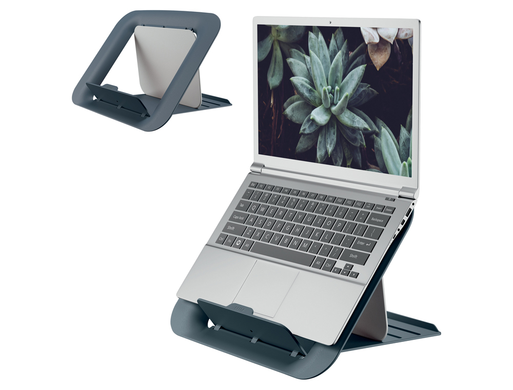 SUPPORT ORDINATEUR PORTABLE LEITZ ERGO COSY REGLABLE      COLORIS GRIS