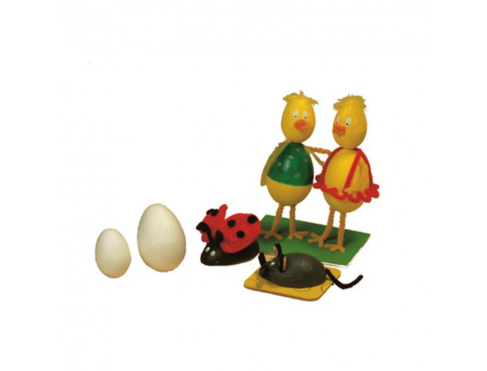 LOT OEUFS GRAINE CREATIVE STYROPOR 45X60 MM SACHET 25   UNITES