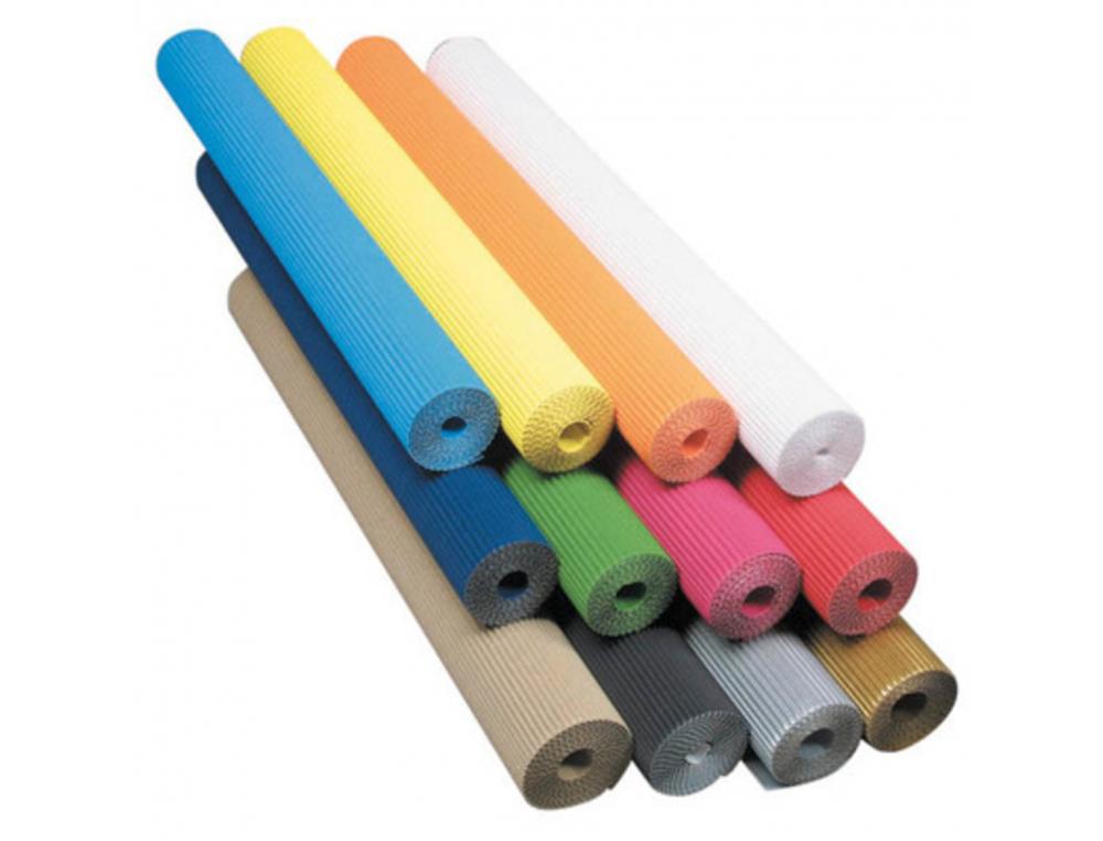 CARTON ONDULE CLAIREFONTAINE FINE CANNELURE 50X70CM 300G   COLORIS ORANGE 1 FEUILLE