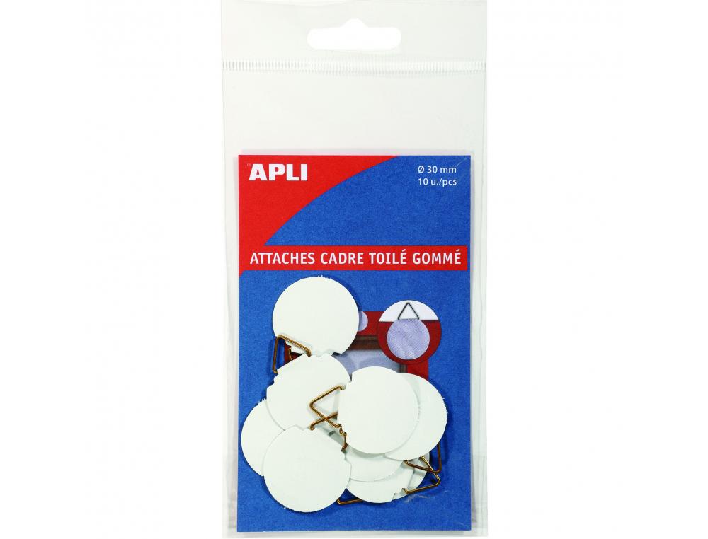 ATTACHES TOILEES GOMMEES APLI 30MM 500G POCHETTE DE 10      UNITES