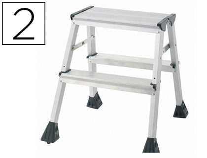 ESCABEAU Q-CONNECT PLIABLE POLYPROPYLNE HAUTEUR 45CM ANTHRACITE