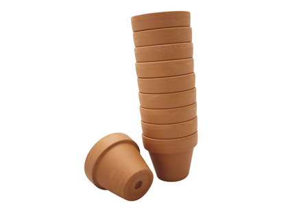 POT TERRE CUITE GRAINE CREATIVE DIAMETRE 5CM LOT 10  UNITES