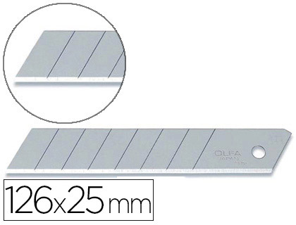 LAME RECHANGE OLFA CUTTER 18MM ACIER INOXYDABLE TUI 10 UNITS