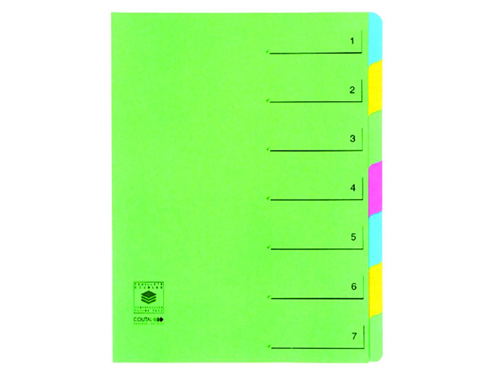 TRIEUR COUTAL CARTE ECO 7 COMPARTIMENTS DOS EXTENSIBLE COLORIS ASSORTIS