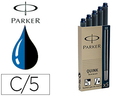 CARTOUCHE QUINK PARKER BLEU/NOIR TUI 5 UNITS
