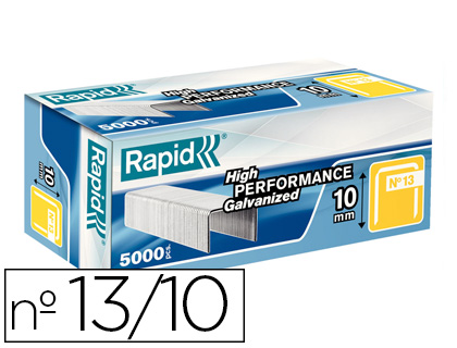 AGRAFE RAPID MODLE 13/10 FIL FIN ACIER BOTE 5000 UNITS