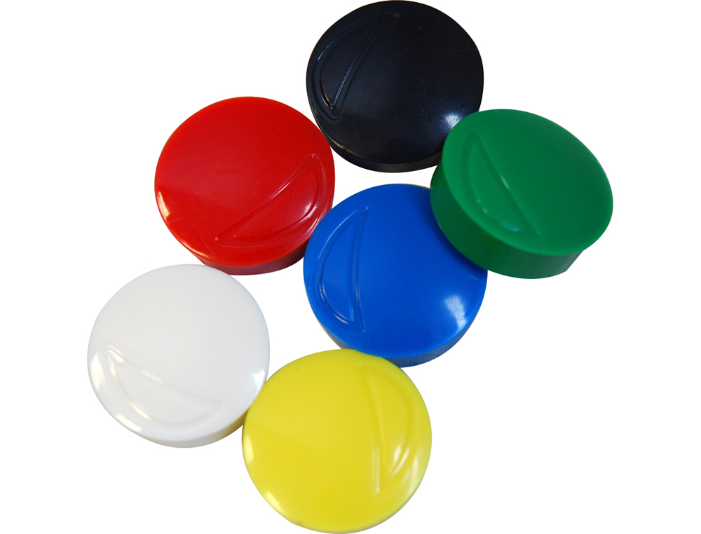 AIMANT WONDAY ROND DIAMTRE 20MM COLORIS ASSORTIS BLISTER 6 UNITS