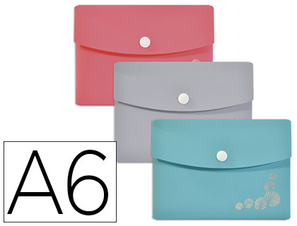 CHEMISE POCHETTE ELBA POLYPROPYLNE OPAQUE A6 160X120MM COLORIS PASTEL