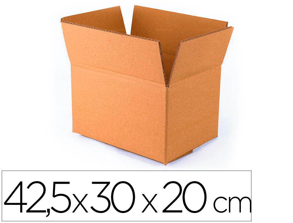 CAISSE AMERICAINE Q-CONNECT ENCARTON FOND AUTOMATIQUE       CANNELURE 3MM 425X300X200MM   MONTAGE RAPIDE COLORIS KRAFT