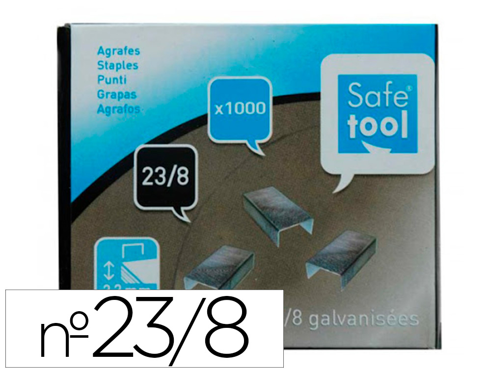 AGRAFE SAFETOOL MODLE 23/8 BOTE 1000 UNITS