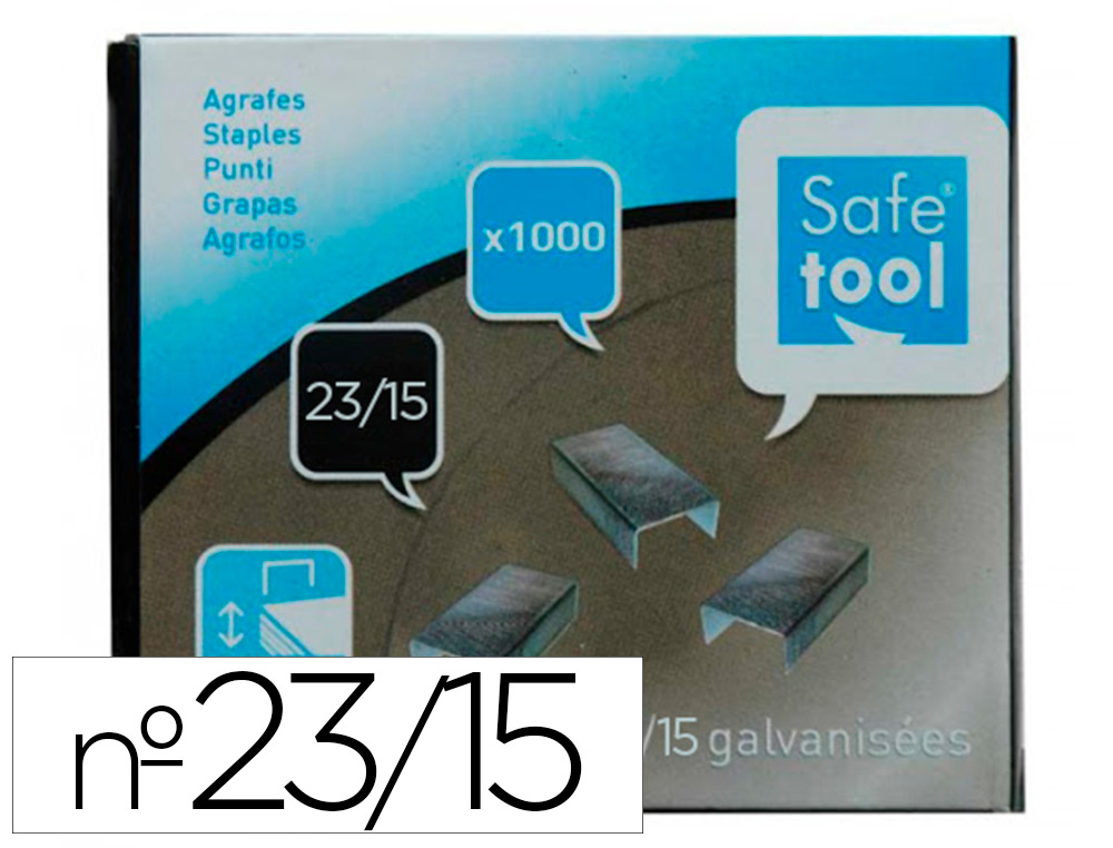 AGRAFE SAFETOOL MODLE 23/15 CONOMIQUE BOTE 1000 UNITS