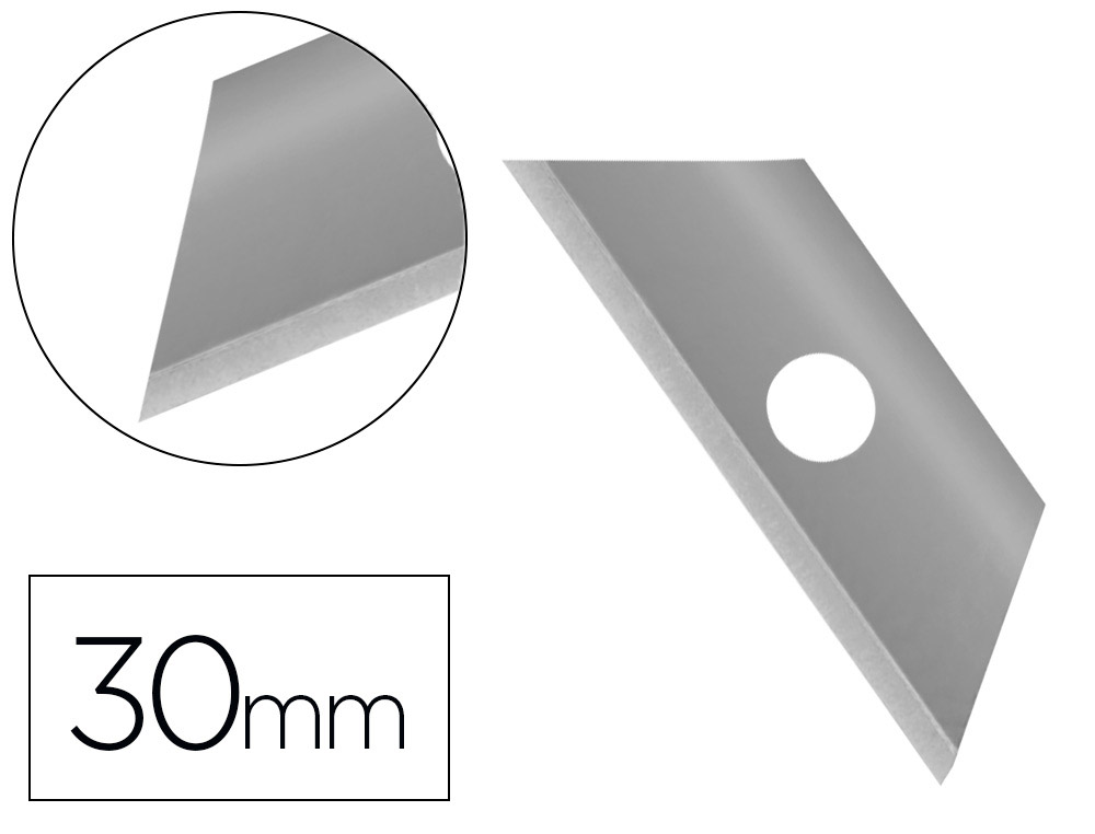 LAME RECHANGE Q-CONNECT CUTTER TROIT 9MM BLISTER 10 UNITS