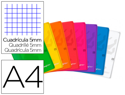CAHIER AGRAFE OXFORD EASYBOOK POLYPROPYLENE 96 PAGES 90G    5X5MM 17X22CM MARGE 2         POCHETTES PAGE DE GARDE