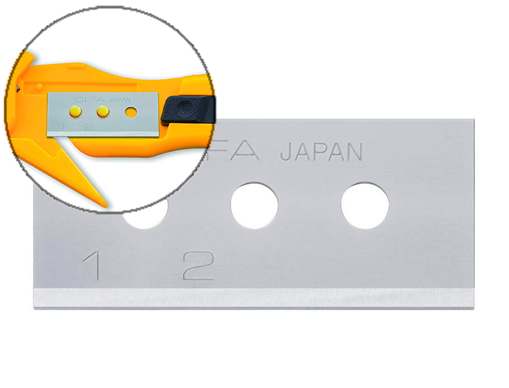 LAME RECHANGE OLFA CUTTER SECURITE SK10 ETUI 10 UNITES