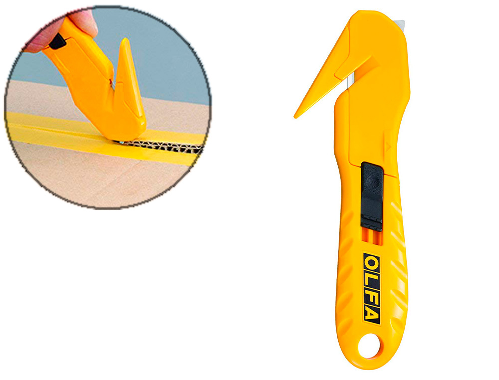 CUTTER OLFA SECURITE LAME SK10 CORPS ABS ERGOT METAL LAME PEU VISIBLE LORS DE LA COUPE