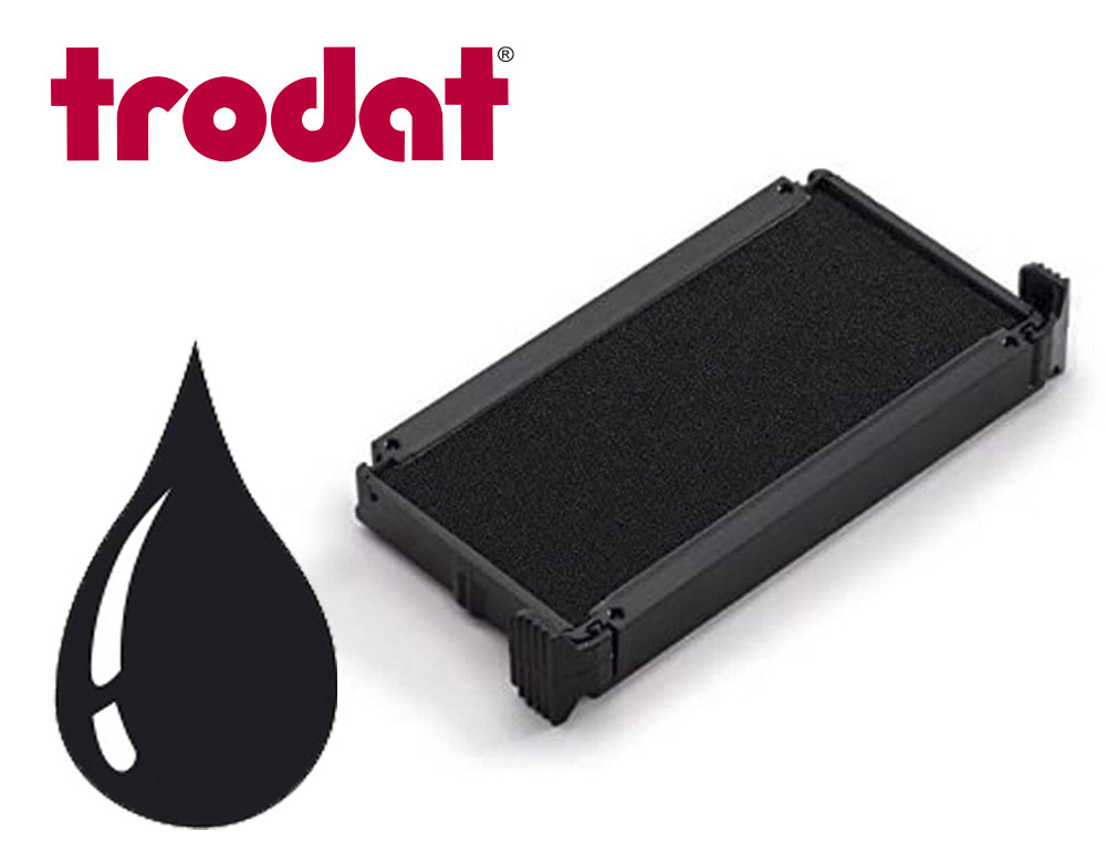 CASSETTE ENCRAGE TRODAT 6/4912 POUR TAMPON ENCREUR 4912/4952/4992/4912T/ X-PRINT COLORIS NOIR BOITE DE 10