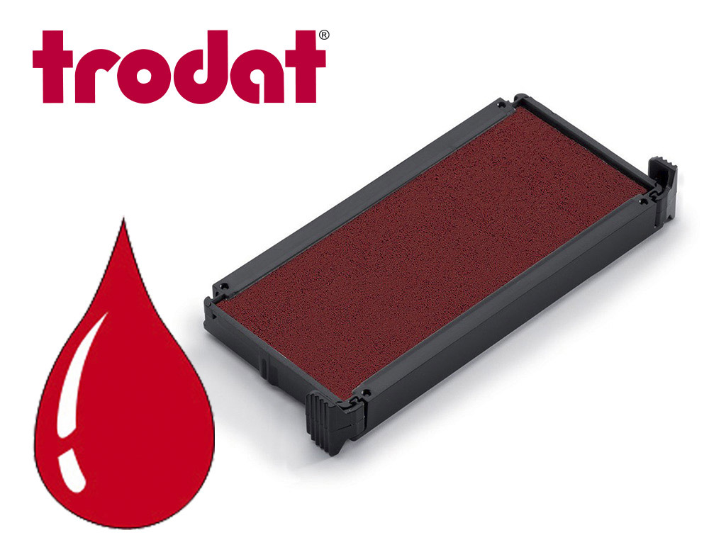 CASSETTE ENCRAGE TRODAT 6/4913C POUR PRINTY 4913/4913T/4953 COLORIS ROUGE BOITE 10 UNITES