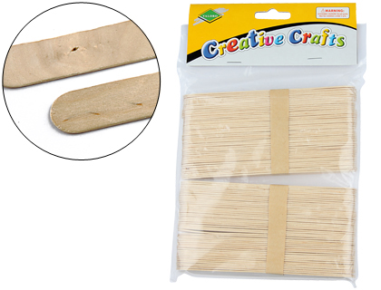 BTONNET EN BOIS CRATIVE CRAFTS 2CM X 15CM COULEUR NATURELLE BLISTER DE 100 UNITS