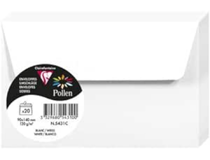 Paquet de 20 Enveloppes Auto-Adhsives - Format 9x14cm - 120g/m - Coloris Blanc
