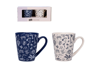 DUO MINI MUG CONIQUE GLOBE TROTTER KIUB