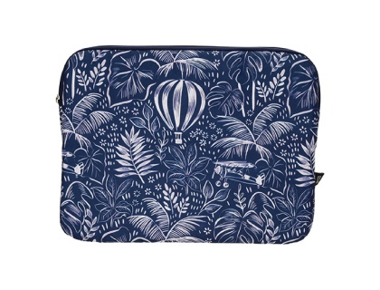 HOUSSE ORDI 15P GLOBE TROTTER BLEUE KIUB